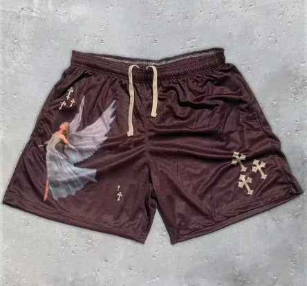 Y2K "ANGEL" Gym Shorts