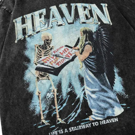 Vintage Wash "HEAVEN" T-Shirt